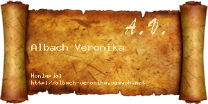 Albach Veronika névjegykártya