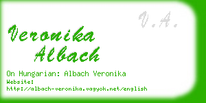 veronika albach business card